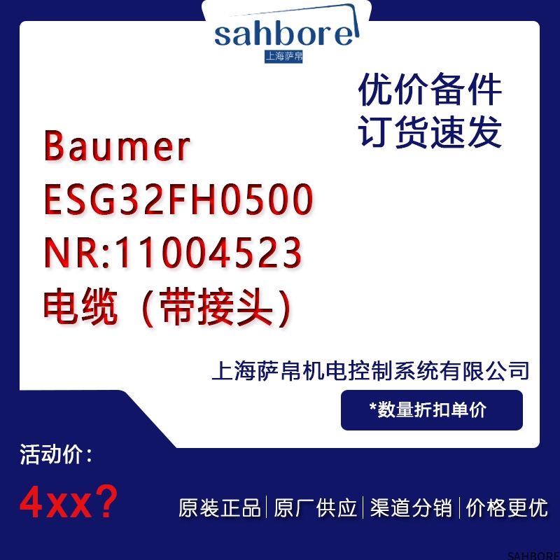 Baumer ESG32FH0500 11004523电缆(带接头)