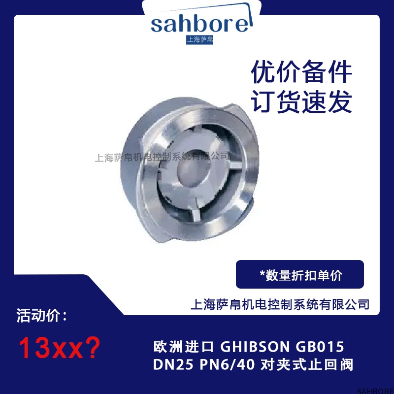 欧洲进口 GHIBSON GBO15DN25 PN6/40 对夹式止回阀